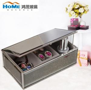 Wholesale Personalised Mirrored Glass Jewellery Box / Glass Jewelry Case Organizer 192*116*67MM from china suppliers