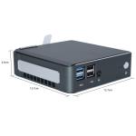 Aluminum I3 10110U I5 10210U 10th 4K Industrial Mini PC Computer 256GB