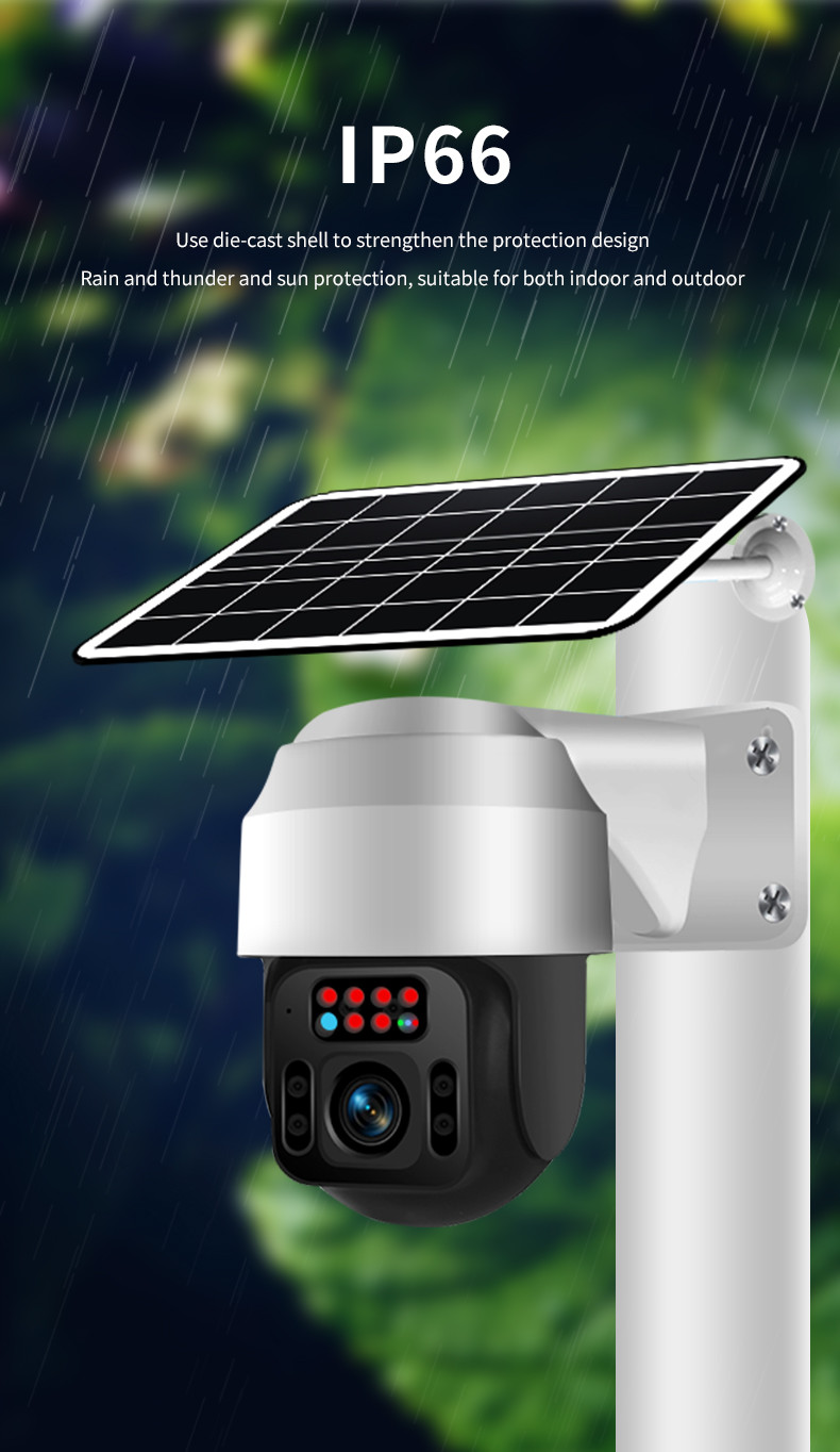 Glomarket Tuya Low Power 4g Solar Camera Wireless Waterproof Ptz Outdoor Night Vision Two Way Voice Security Camera