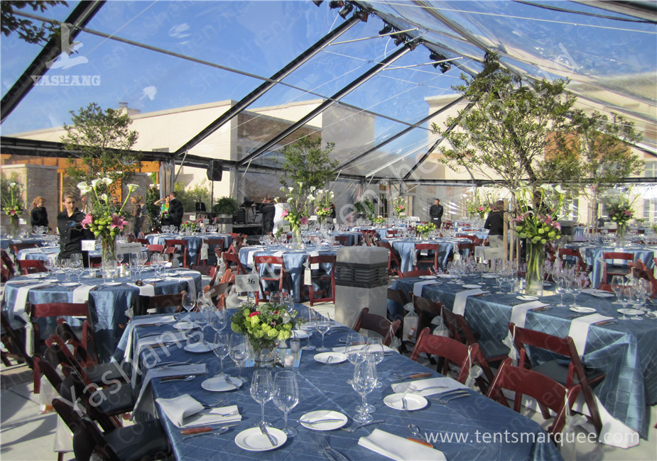 15M By 25m Clear Fabric Top Outdoor Party Tents With Aluminum Main Profile