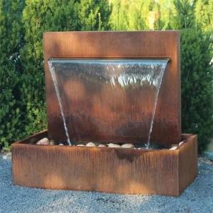 Wholesale Garden Rusty Metal Waterfall Free Standing Corten Steel Pond Water Feature from china suppliers