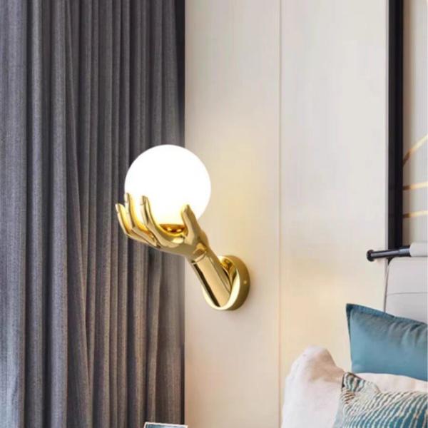 Creative Personality Gold Wall Lamp Nordic Modern Living Room Bedroom Decorative