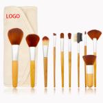 10PCS ISO9001 Bamboo Wood Makeup Brush Set 16.8*2.1*2.1cm