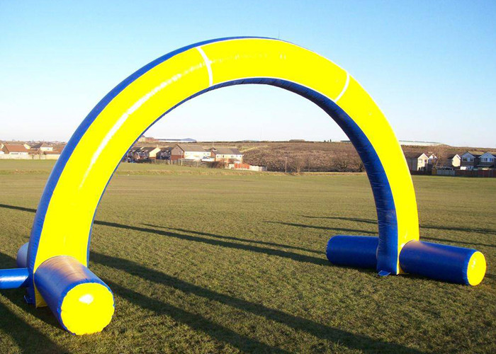 Giant Advertising Arch Inflatable Advertising Products Customized Yellow For Event