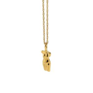Wholesale OEM 18in 18K Gold Plated Pendant Girls Jewelry Body Shape Necklace from china suppliers