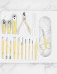 Manicure Set Nail Clippers Tools Household 4/12/16Pcs Stainless Steel Ear Spoon