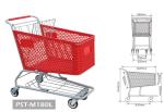 Plastic shopping trolley,supermarket trolley,plastic and metal trolley