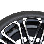12 Inches Machiend/Black Golf Cart Wheels And 215/35-12 DOT Street Tires Combo 4
