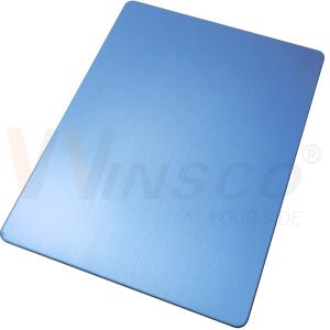 Wholesale 0.4-3mm Thick Blue Color Matte Inox Metal Sheet 201 Grade Stainless Steel Plate Hairline No.4 Finish from china suppliers