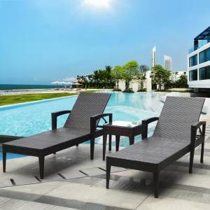 Wholesale Modern Rattan Sun Lounger UV Resistant Chaise Lounge Chairs Outdoor from china suppliers
