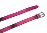 Lead Free pink Womens Genuine Leather Belt With Alloy Pin Buckle