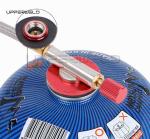 Stove Burner Silver Gas Refill Valve Stainless Steel Line Regulating Valve 1m