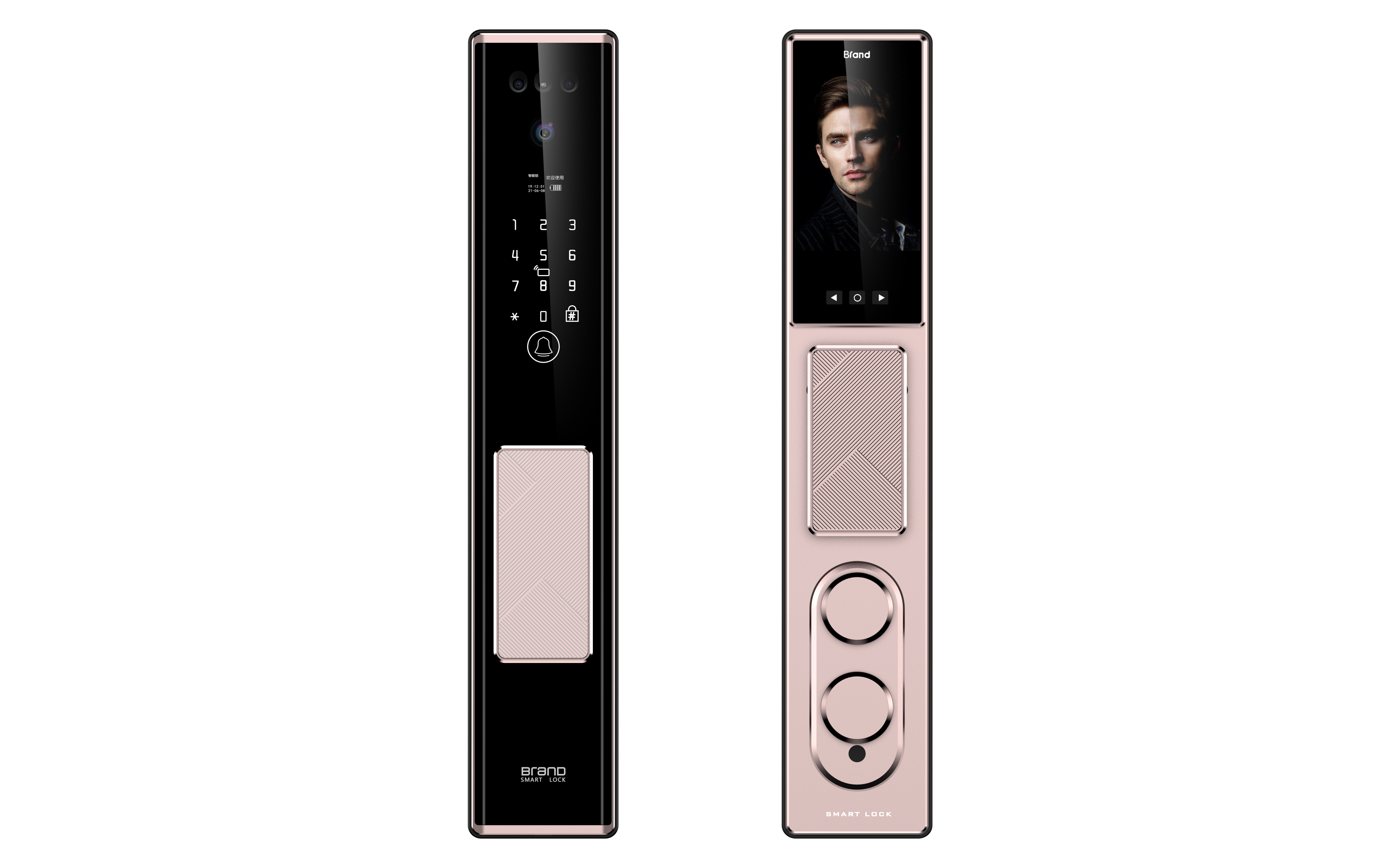 Intelligent CNC Process Smart Door Lock Fingerprint Card Face Smart Lock
