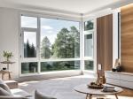 White Residential Aluminium Casement Windows Thermal Brake AAMA