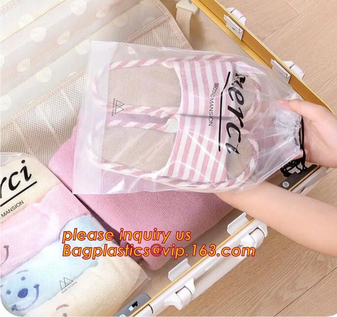 Biodegradable Environment friendly LDPE Plastic bags with DRAWSTRING closure bags, backpack, drawtape bag, essentials