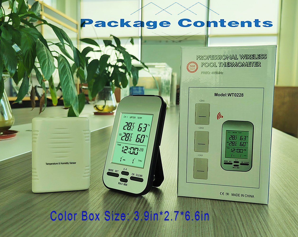 Digital Weather Station And Wireless Wall Mounted Room Thermometer Clock