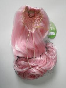 Wholesale Pink Wigs Ponytails Hair Pieces Curly 24 Inches , Fake Hair Pieces For Women from china suppliers