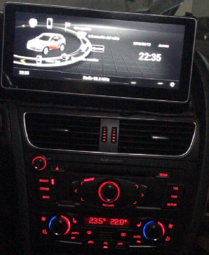 Ouchuangbo wholesale 10.25 inch 1920*720 car audio gps radio for Audi A4 B8 A5 S5 Q5 2009-2016 android 9.0 OS 4GB+64GB