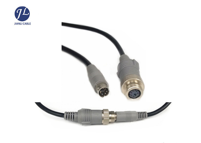 IP67 Waterproof 6 Pin Mini Din Extension Cable For Rearview Camera Kit