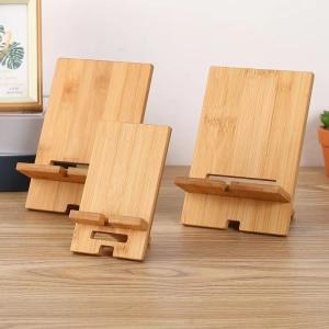 Wholesale Bamboo Cell Phone Stand, Detachable Wood Mobile Phone Holder for Desk Tablet Stand from china suppliers