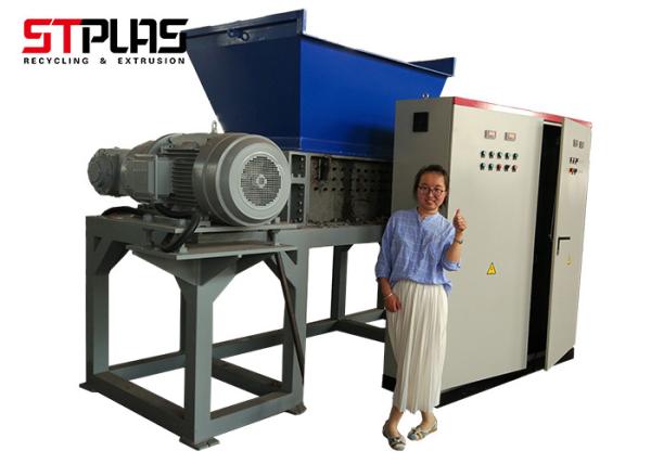 plastic bottle shredder ST2-1000 plastic PET bottle shredding machine 2*30KW