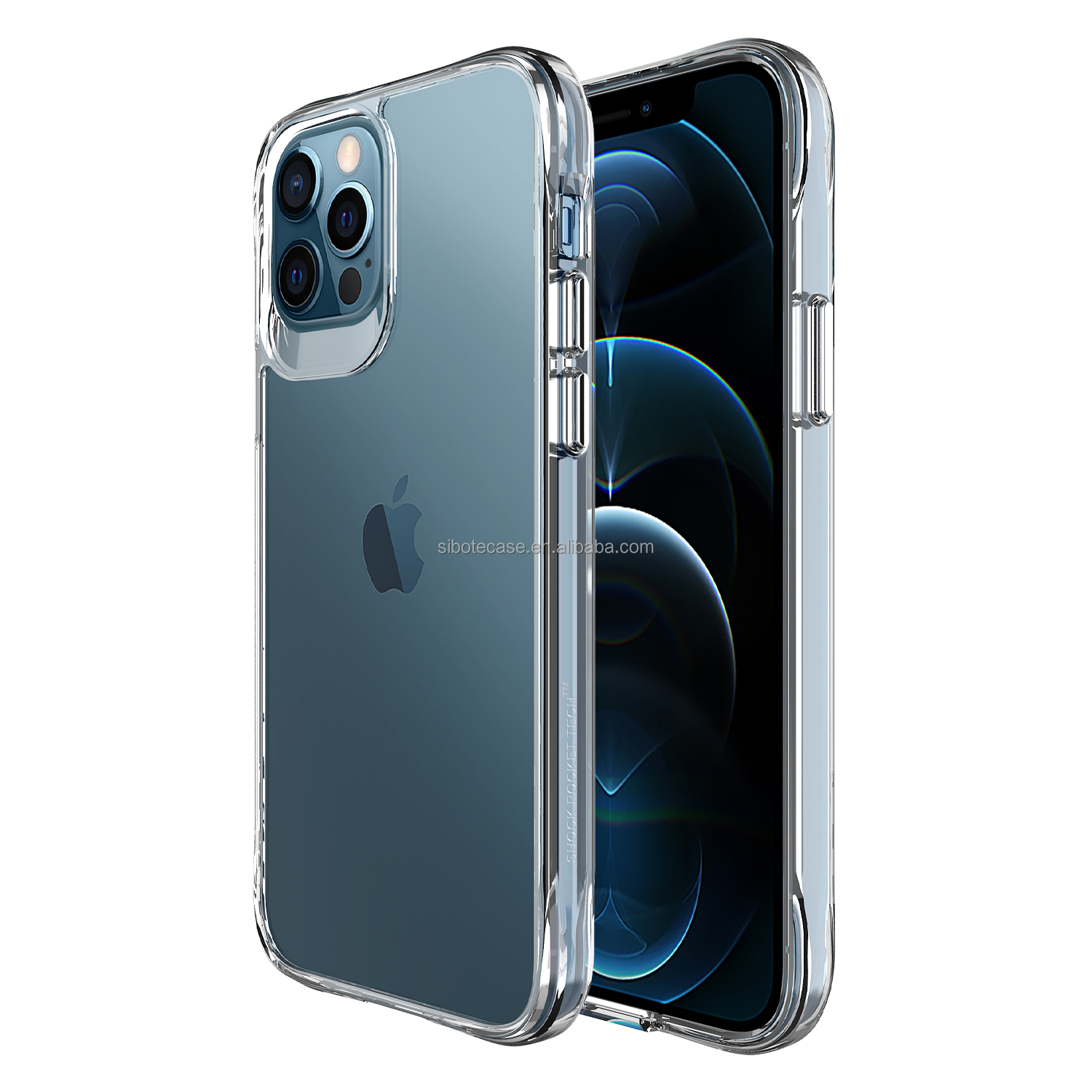 Private Mold Shockproof TPU PC Clear Phone Case for iPhone 12 Samsung Huawei