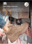 Steel Toe Comfortable Safety Shoes Mens Brown Work Boots With Kevlar Plate