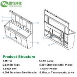 Dental Furniture Single Person 550*550*850mm Washing Hand Sink Industrial