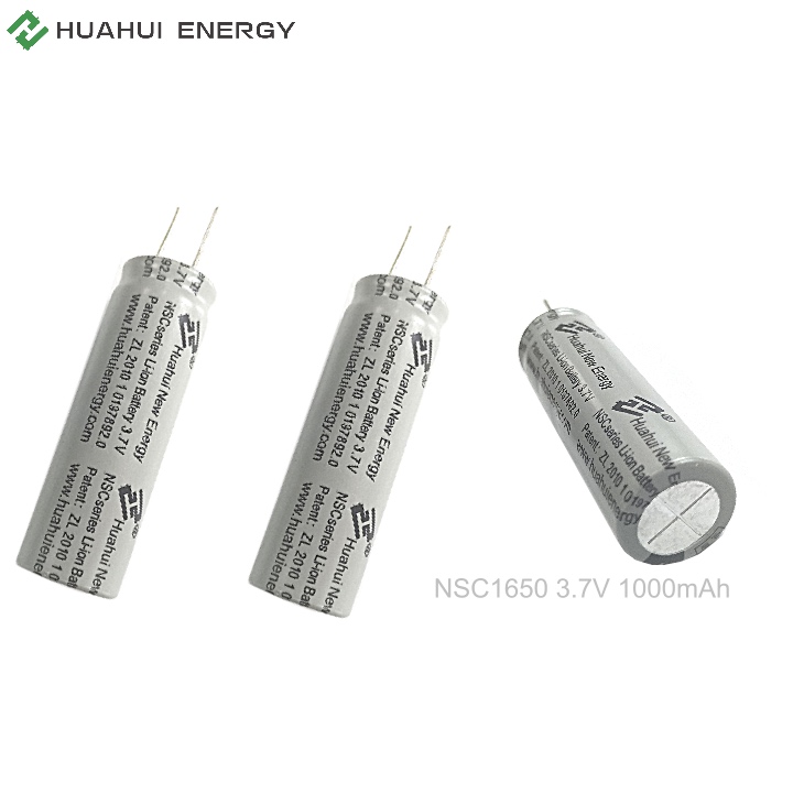 1000mAh 3.7V 3C Rechargeable Lithium Ion Battery Cell NSC1650