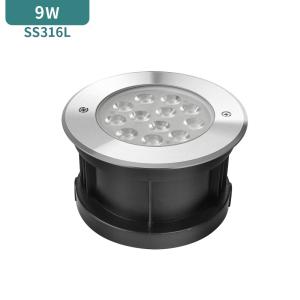 Wholesale IK10 Stainless Steel LED Ground Light 9W 240V IP68 SS316L Waterproof from china suppliers