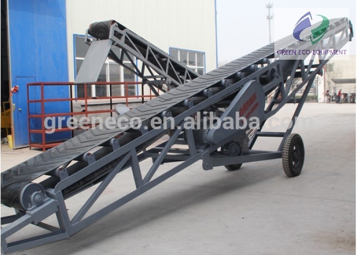 Mobile 40t/H Industrial Belt Conveyor Boxes Loading Unloading