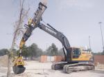 KM150 Loader Excavator Clam Shell Telescopic Arm For Construction Works