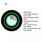 48 Core Outdoor Armoured Fiber Optic Cable GYTA53 With Double Jacket