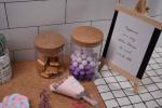 LFGB ODM Natural Cork Lids Big Glass Jar Wearproof Good Sealing