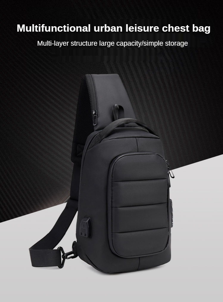 900D Laminating Oxford Anti Theft Chest Bag