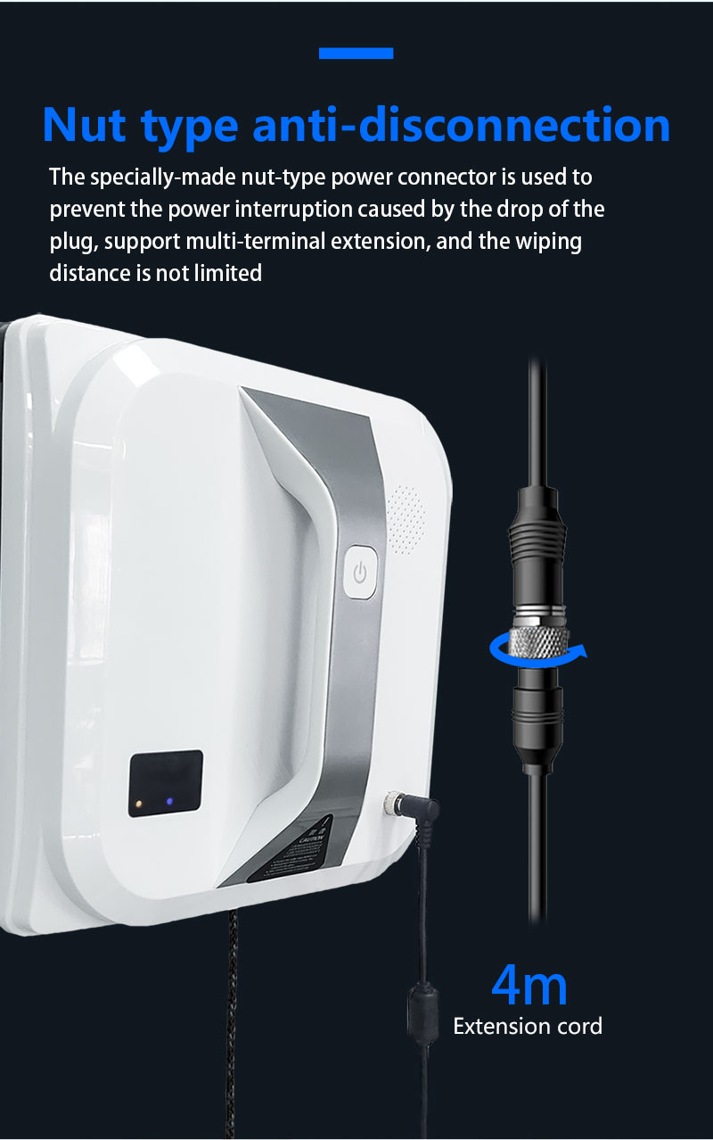 Intelligent Cleaning Vertical Robot Window Cleaner For Household Electric Noise 65dB