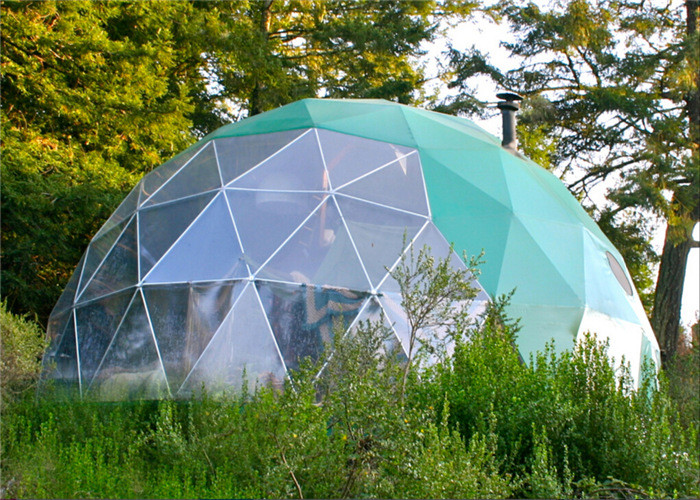 Big Steel Frame Geodesic Dome Tent Sleeping Half Sphere Tent