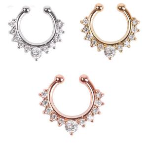 Wholesale New Arrival Alloy Hoop Nose Ring Nose Piercing Fake Piercing Septum Clicker Numbers Hanger For Jewelry from china suppliers