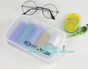 Wholesale Vinyl transparent pvc bag cosmetic packing, bottom gusset slider k printed pvc zipper bags, clothing packaging bag from china suppliers