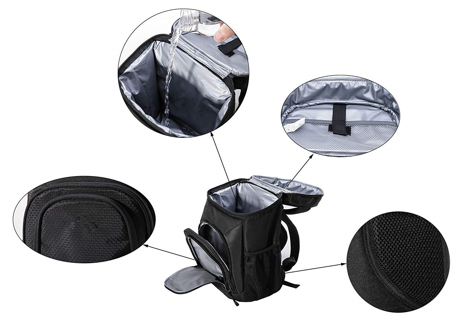 Personalized Backpack Drink Cooler / Thermal Cooler Backpacks Keep Food Fresh And Warm