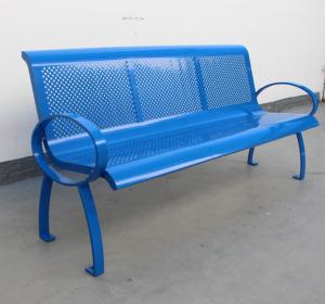 Wholesale Commercial Park Outdoor Metal Benches With Powder Coated Perforated from china suppliers