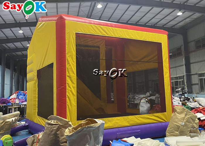 Princess Print Themed Inflatable Bounce Slide With Ball Pit Pool