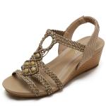 BS130 Sime Women'S Slope Heel Sandals Women'S Summer Travel Vacation Sandals
