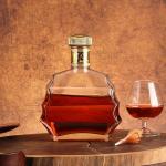 Hot Stamping Aluminum Plastic PP Collar 200ml Glass Bottles for XO/Brandy