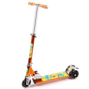 Wholesale Full Aluminum Kids 3 Wheel Adjustable Scooter With Light Up PU Wheels from china suppliers