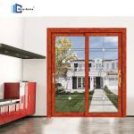 Three Rail Broken Bridge Aluminium Sliding Doors 40 Sound Insulation For Family
