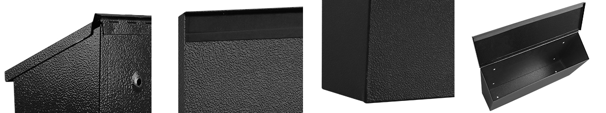 Wall-Mount Mailbox Large Electrostatic Powder Coating Post Box for Outdoor Townhouse