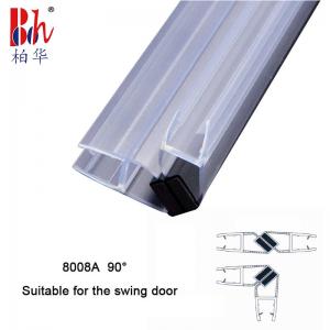 China 10mm 90° Bathroom Shower Door Seal Strip PVC Magnetic Door Weatherstrip on sale