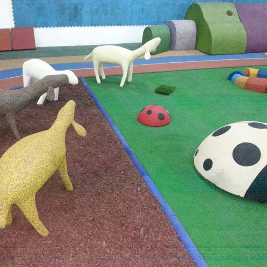 Green Playground Rubber Granules Mulch Polyurethane Binder LABOSPORT Certification