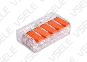 Wholesale PC PA66 Quick Wire Junction Box Transparent White Body Orange Handle from china suppliers